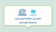 الفرق بين منظمة اليونيسيف ومنظمة اليونسكو
