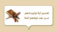 صورة مقال تفسير آية (وليبدلنهم من بعد خوفهم أمنا)