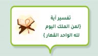 تفسير آية (لمن الملك اليوم لله الواحد القهار)