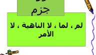 صورة مقال حروف الجزم والنصب