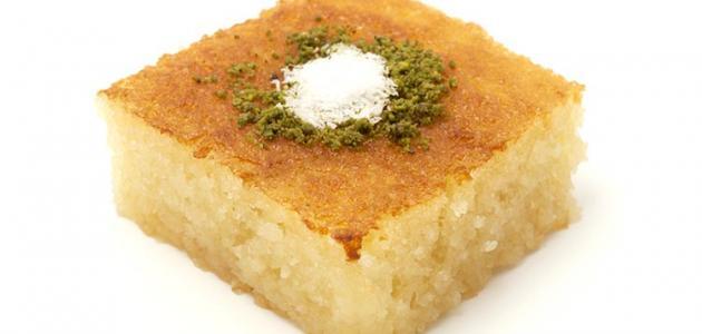 طريقة بسبوسة هشة ولذيذة صورة مقال طريقة بسبوسة هشة ولذيذة