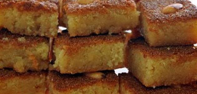 طريقة عمل نمورة باللبن صورة مقال طريقة عمل نمورة باللبن