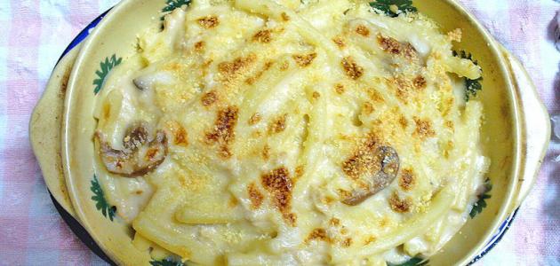 طريقة عمل معكرونة بالصوص الأبيض والمشروم صورة مقال طريقة عمل معكرونة بالصوص الأبيض والمشروم