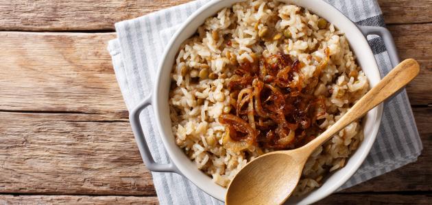 كيفية طبخ المجدرة صورة مقال كيفية طبخ المجدرة