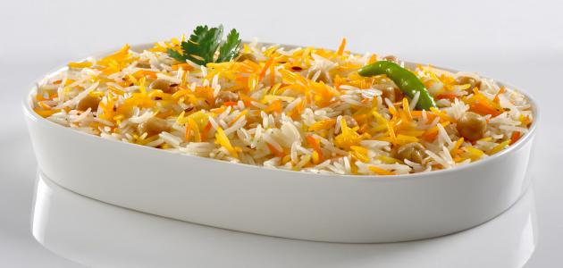 طريقة تحضير أرز أبيض بالزعفران صورة مقال طريقة تحضير أرز أبيض بالزعفران