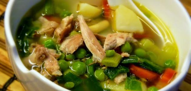 طريقة عمل شوربة خضار بالدجاج صورة مقال طريقة عمل شوربة خضار بالدجاج