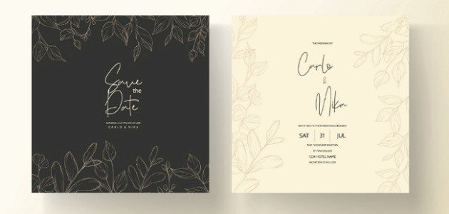 بطاقات دعوة زفاف صورة مقال بطاقات دعوة زفاف